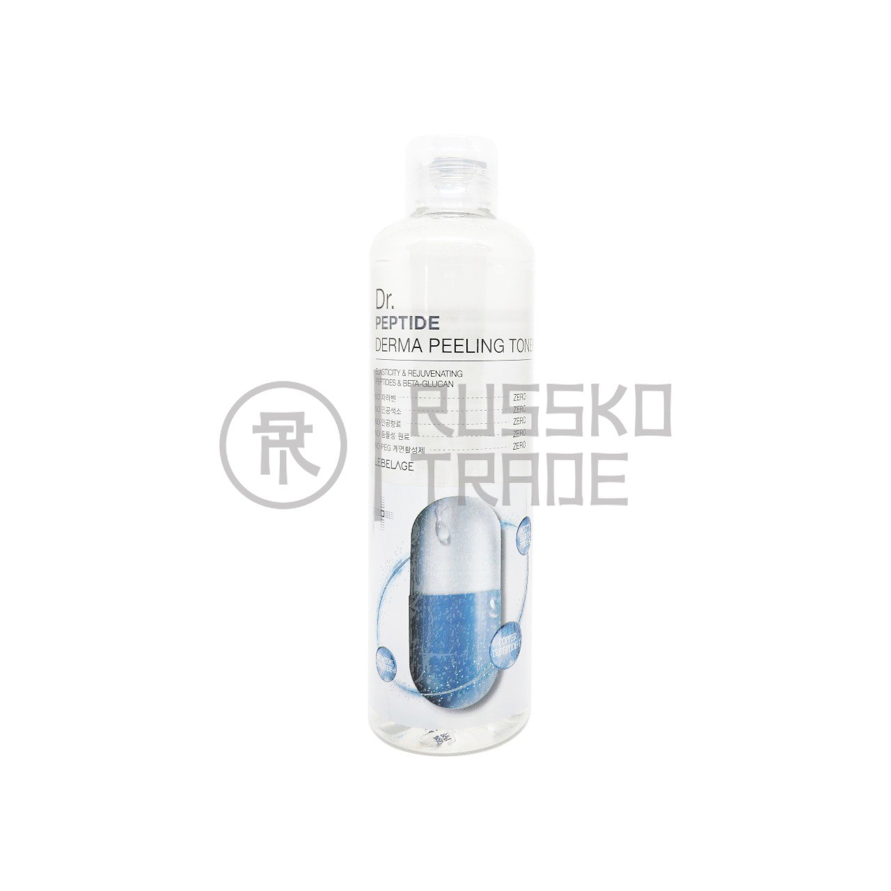 LEBELAGE DR. PEPTIDE DERMA PEELING TONER  Антивозрастной отшелушивающий тонер с пептидами 310мл