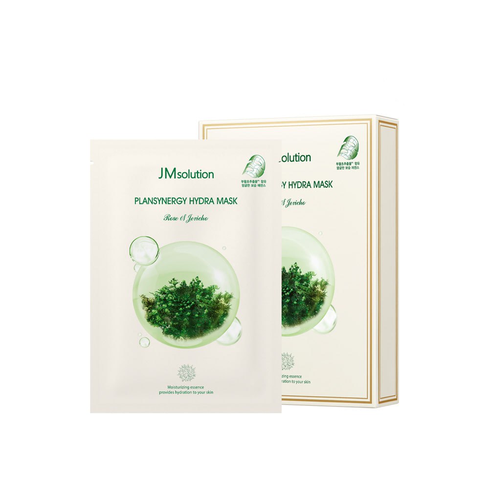 JM SOLUTION PLANSYNERGY HYDRA MASK ROSE OF JERICO Увлажняющая тканевая маска с экстрактом розы Иерихона (Без ЧЗ)