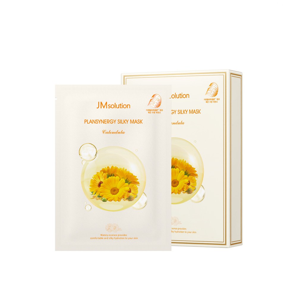 JM SOLUTION PLANSYNERGY SILKY MASK CALENDULA Тканевая маска с экстрактом календулы (Без ЧЗ)