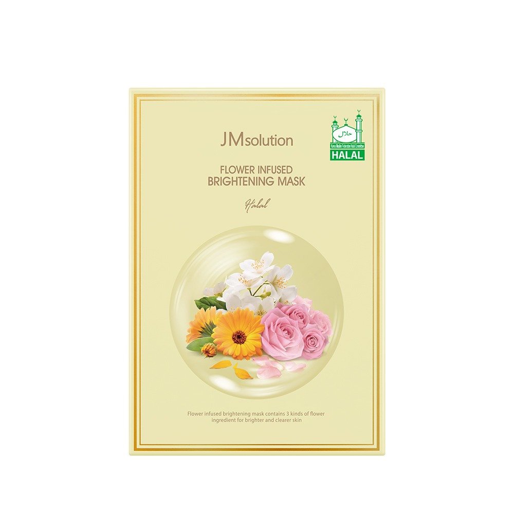 JM SOLUTION INFUSED FLOWER BRIGHTENING MASK HALAL Осветляющая маска с экстрактом цветов