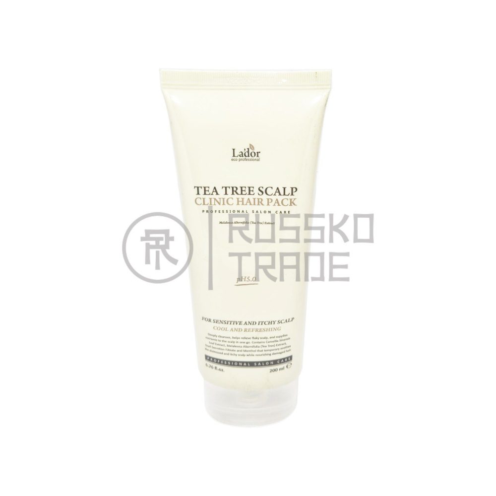 LADOR TEA TREE SCALP CLINIC HAIR PACK Очищающая маска для волос и кожи головы с чайным деревом (в 1 кор х 80шт) - картинка ti-tri-skalp-150-1000x1000.jpg