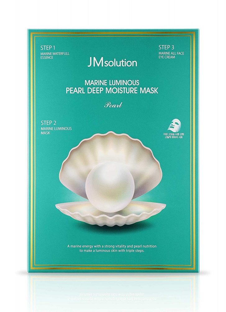 JM SOLUTION MARINE LUMINOUS PEARL DEEP MOISTURE MASK PEARL Увлажняющая маска с жемчужным порошком - картинка jm-solution-marine-luminous-pearl-deep-moisture-mask-pearl-727x1000.jpg