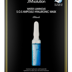 JM SOLUTION WATER LUMINOUS SOS AMPOULE HYALURONIC MASK PLUS Концентрированная маска с гиалуроновой кислотой - картинка jm-solution-water-luminous-s.o.s-ampoule-hyaluronic-mask-black-300x300.png