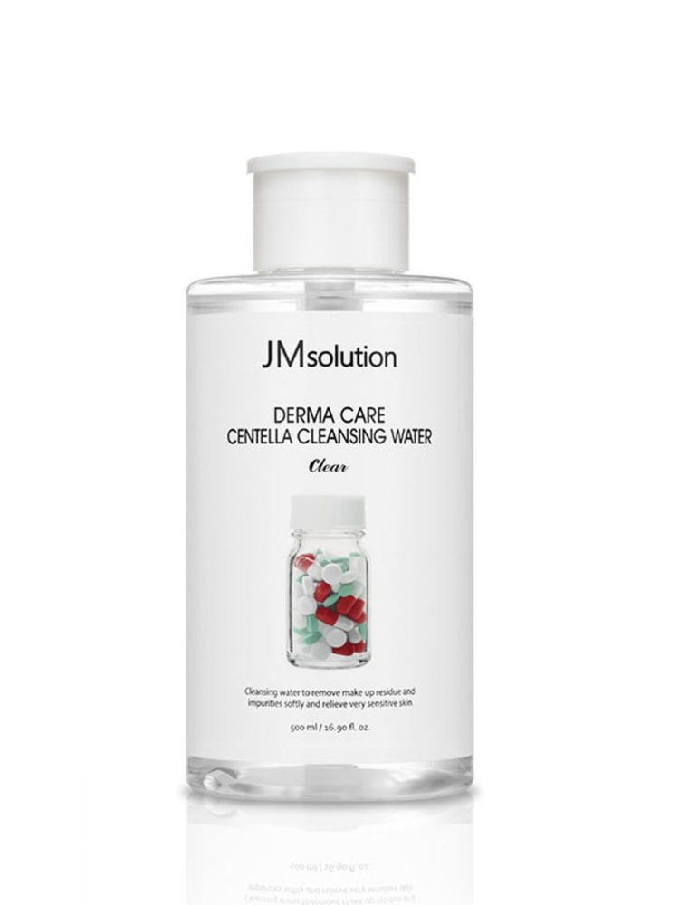 JM SOLUTION DERMA CARE CENTELLA CLEANSING WATER CLEAR Мицеллярная вода с центеллой - картинка jmsolution-derma-care-centell-cleansing-water-clear-750x1000.jpg