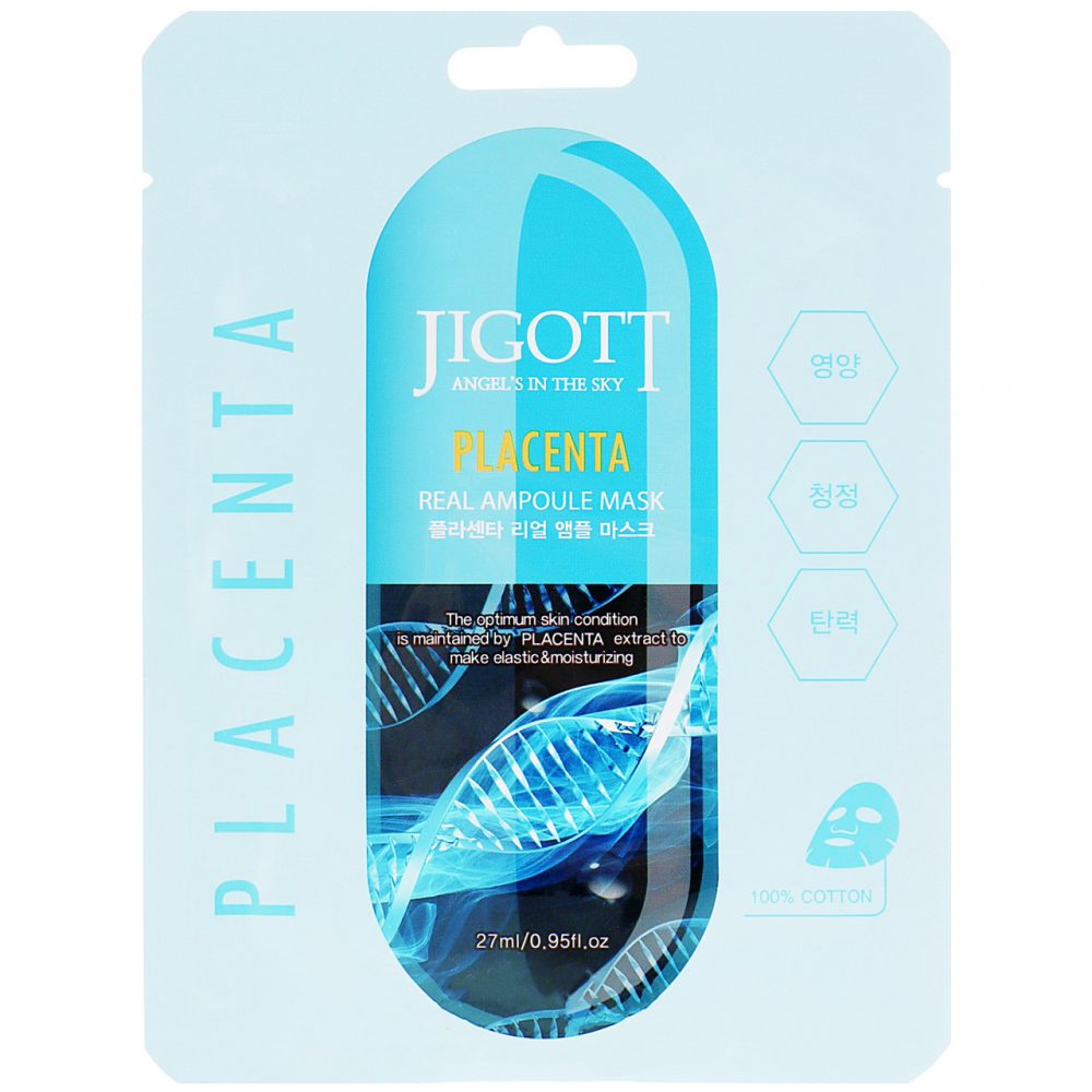 JIGOTT REAL AMPOULE MASK PLACENTA Антивозрастная ампульная маска с плацентой - картинка jigott-placenta-real-ampoule-mask-antivozrastnaja-ampulnaja-maska-s-placentoj-1000x1000.jpg