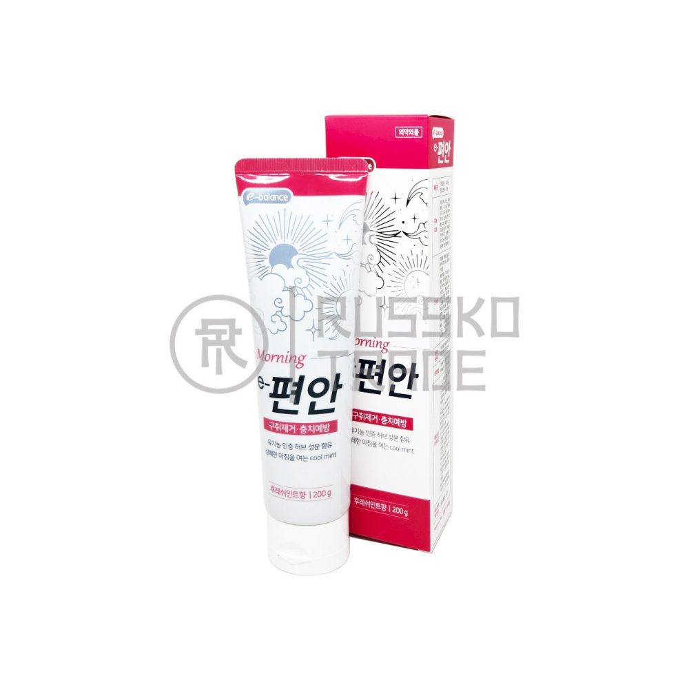 KUMHO DENTAL PHARM E-BALANCE MORNING SHINING & FRESH TOOTHPASTE Зубная паста «Сияние и свежесть» (утренняя) 200гр - картинка kumho-dental-pharm-e-balance-morning-1000x1000.jpg