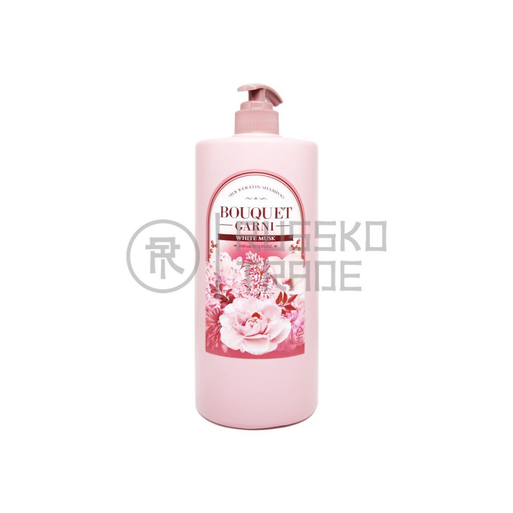 BOUQUET GARNI SILK KERATIN SHAMPOO WHITE MUSK Кератиновый шампунь для волос «Белый мускус» 1500мл - картинка bouquet-garni-silk-keratin-shampoo-white-musk-keratinovj-shampun-dlja-volos-belyj-muskus-1500ml-1000x1000.jpg