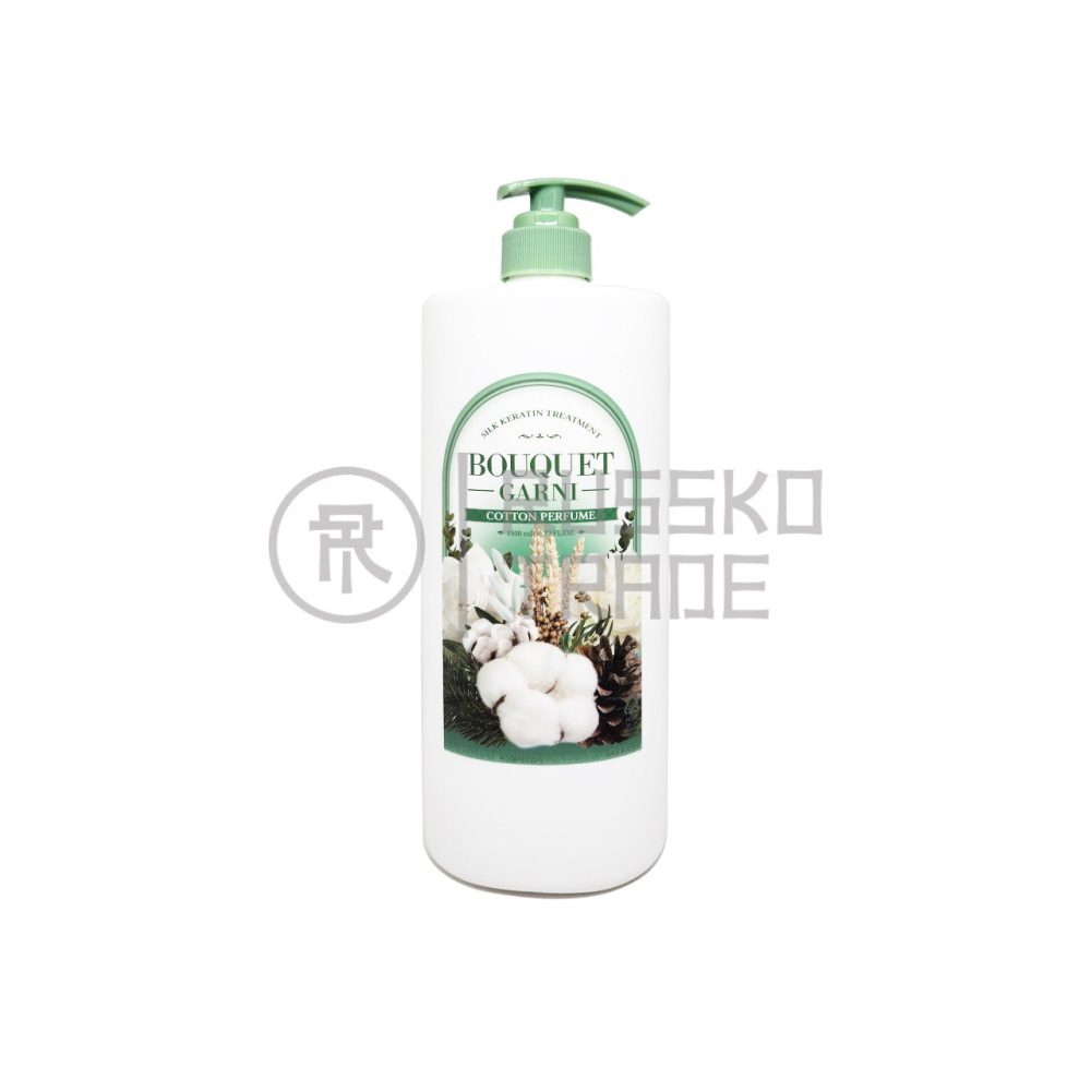 BOUQUET GARNI SILK KERATIN TREATMENT COTTON PERFUME Кератиновая маска-бальзам для волос Белый хлопок 1500мл - картинка bouquet-garni-silk-keratin-treatment-cotton-perfume-keratinovaja-maska-balzam-dlja-volos-belyj-hlopok-1500ml-1000x1000.jpg