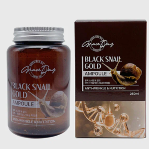 GRACE DAY BLACK SNALL & GOLD ALL IN ONE AMPOULE Ампульная сыворотка с муцином улитки и золотом 250мл - картинка grace-day-black-snall-gold-all-in-one-ampoule-ampulnaja-syvorotka-s-mucinom-ulitki-i-zolotom-250ml-300x300.png