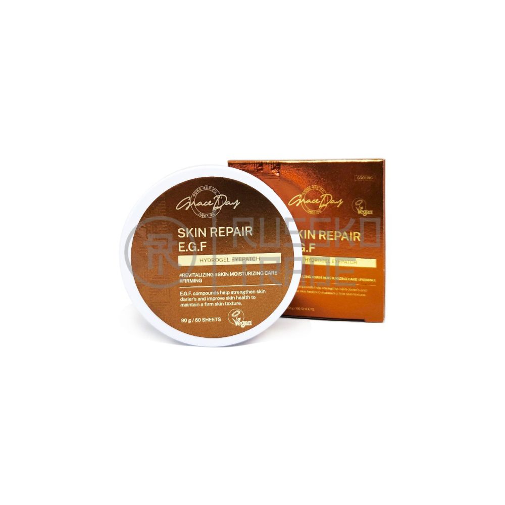 GRACE DAY SKIN REPAIR E.G.F HYDROGEL EYE PATCH Гидрогелевые патчи для глаз восстанавливающие с E.G.F. 60шт - картинка grace-day-skin-repair-e.g.f-hydrogel-eye-patch-gidrogelevye-patchi-dlja-glaz-vosstanavlivajushhie-s-e.g.f.-60sht-1000x1000.jpg