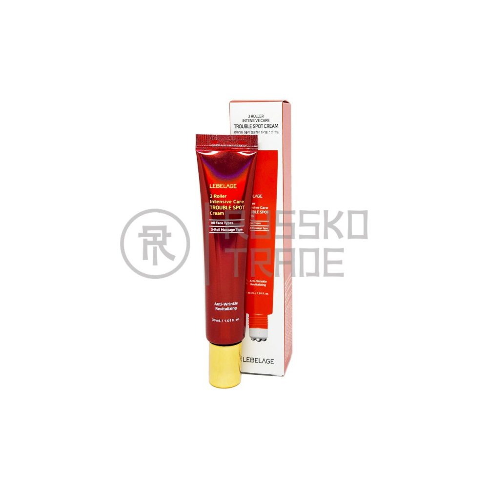 LEBELAGE 3 ROLLER INTENSIVE CARE TROUBLE SPOT CREAM Крем для проблемной кожи с 3 роликовыми шариками 30мл - картинка lebelage-3-roller-intensive-care-trouble-spot-cream-krem-dlja-problemnoj-kozhi-s-3-rolikovymi-sharikami-30ml-1000x1000.jpg