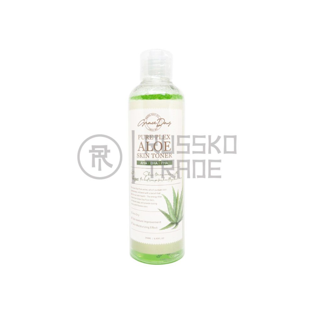 GRACE DAY PURE PLEX ALOE SKIN TONER Успокаивающий тонер с алоэ 250мл - картинка grace-day-pure-plex-aloe-skin-toner-uspokaivajushhij-toner-s-aloje-250ml-1000x1000.jpg