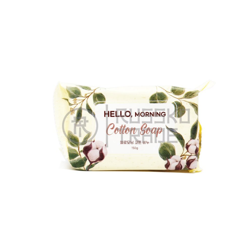 HELLO MORNING COTTON SOAP Мыло душистое туалетное «Хлопок» 127гр - картинка hello-morning-cotton-soap-mylo-dushistoe-tualetnoe-hlopok-127gr-1000x1000.jpg