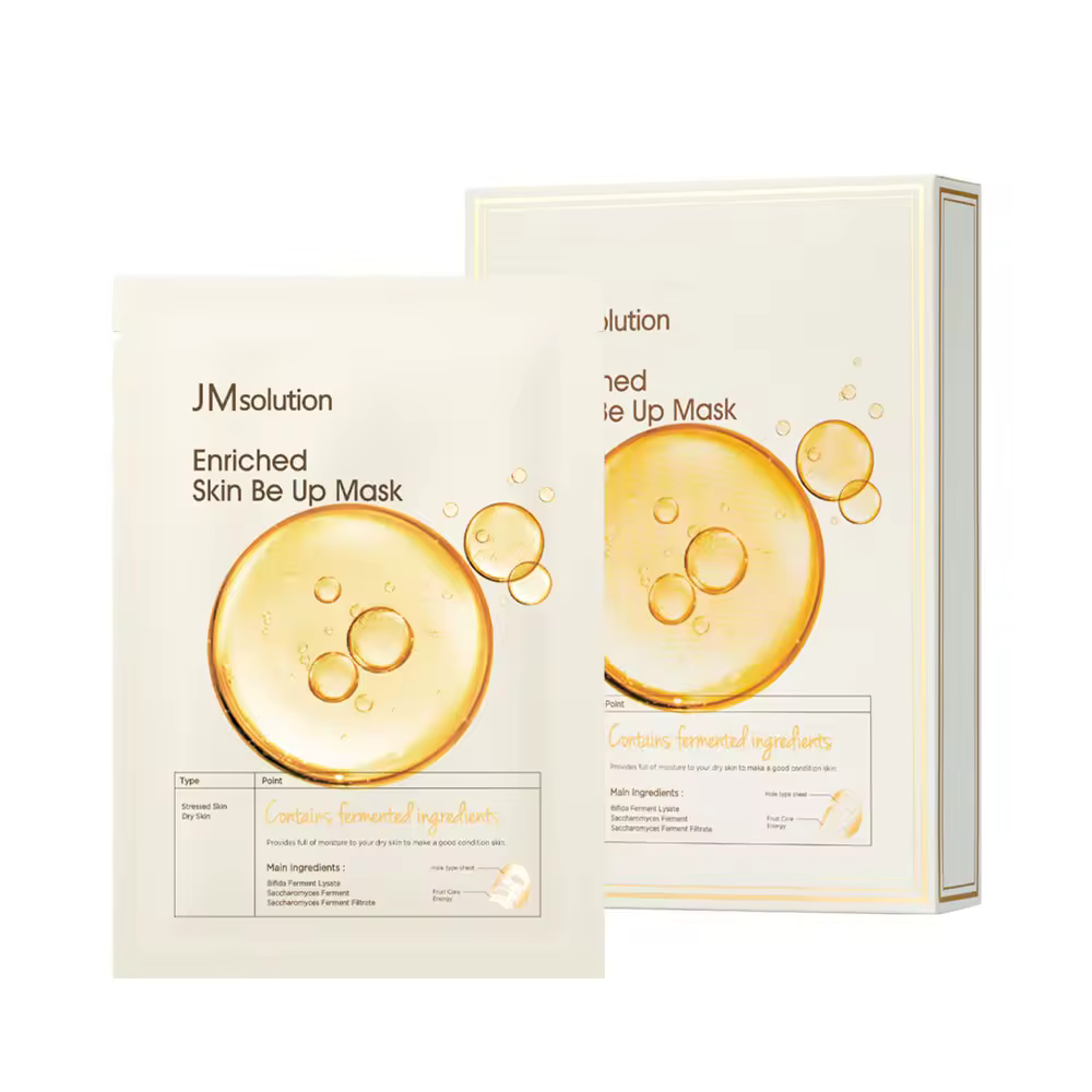 JM SOLUTION ENRICHED SKIN BE UP MASK Тканевая маска с лизатами 30мл*10шт