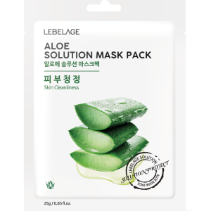 LEBELAGE ALOE SOLUTION MASK PACK Тканевая маска с алоэ 25г