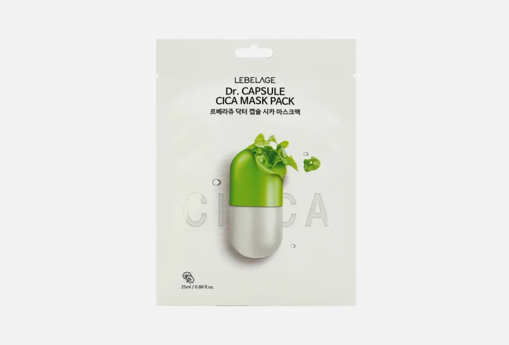 LEBELAGE CAPSULE CICA MASK PACK Капсульная маска с центеллой 28мл*10шт - картинка lebelage-capsule-cica-mask-pack-kapsulnaja-maska-s-centelloj-1000x679.webp