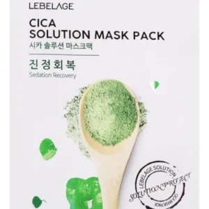 LEBELAGE CICA SOLUTION MASK PACK Тканевая маска с центеллой азиатской 25г