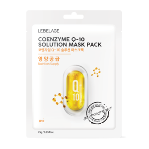 LEBELAGE COENZYME Q10 SOLUTION MASK PACK Тканевая маска с коэнзимом Q10 25г