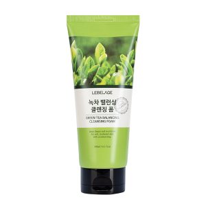 LEBELAGE GREEN TEA BALANCING CLEANSING FOAM Пенка для умывания с экстрактом зеленого чая 180мл