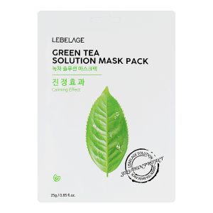 LEBELAGE GREEN TEA SOLUTION MASK PACK Тканевая маска с экстрактом зеленого чая 25г