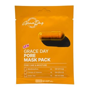 GRACE DAY PORE MASK PACK Тканевая маска для сужения пор с фруктовыми кислотами 27гр