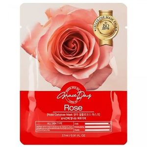 GRACE DAY ROSE CELLULOSE MASK Тканевая маска для лица с экстрактом розы 27гр