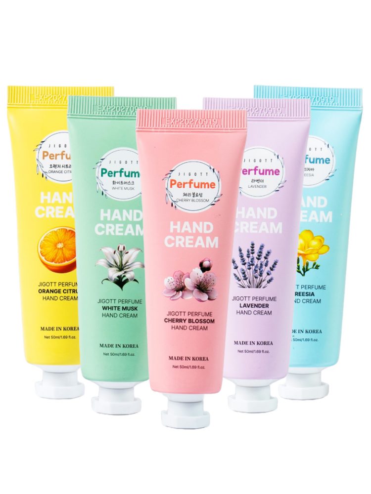 JIGOTT PERFUME ASSORTED HAND CREAM SET OF 5 Набор парфюмированных кремов для рук 50мл*5шт - картинка jigott-perfume-assorted-hand-cream-set-of-5-2-750x1000.jpg